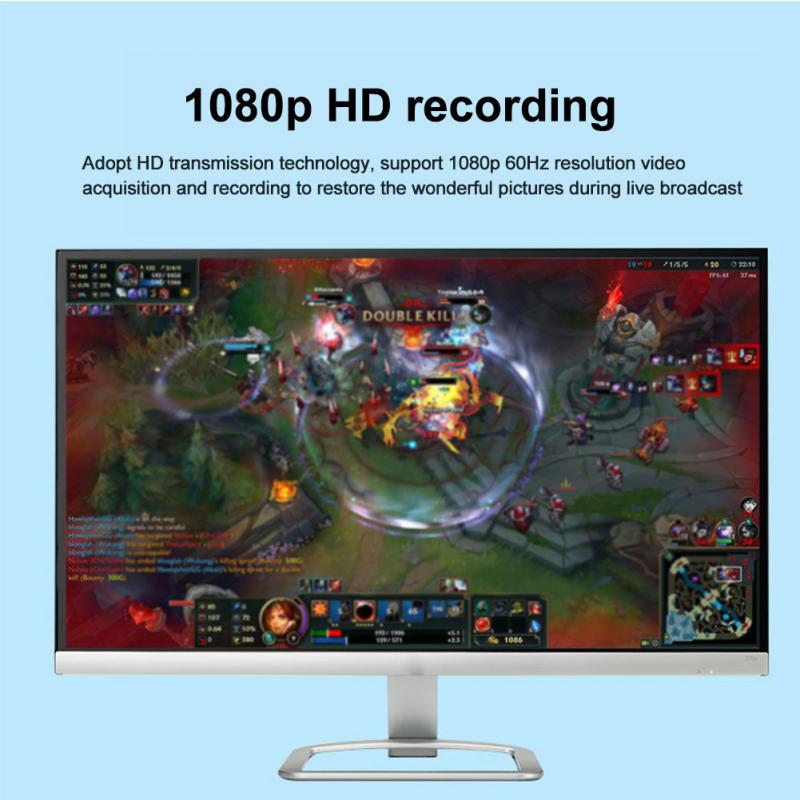 Universal Game Grabber Portable Mini Online Teaching USB2.0 HDMI HD 1080P Aluminium Alloy Computer Components Video Record Card