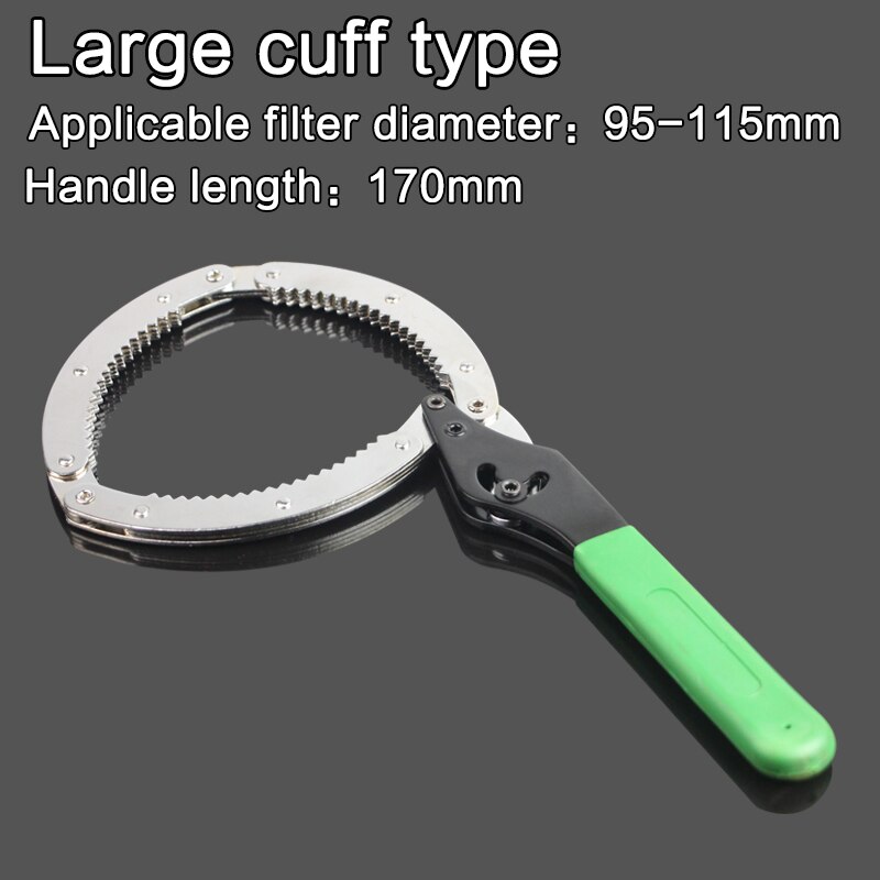 Correa ajustable de 8/12 pulgadas, llave de filtro de aceite, herramientas de extracción, herramientas de cadena, herramientas de reparación de camiones, llave inglesa pesada: large cuff type