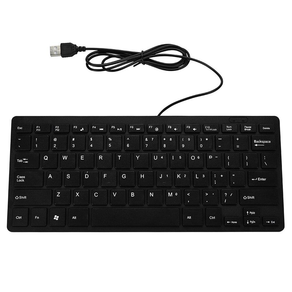 Super Slim Usb 2.0 Mini Multimedia Bedraad Toetsenbord 78 Sleutels Voor Notebook Pc Desktop Toetsenbord Mini Toetsenbord