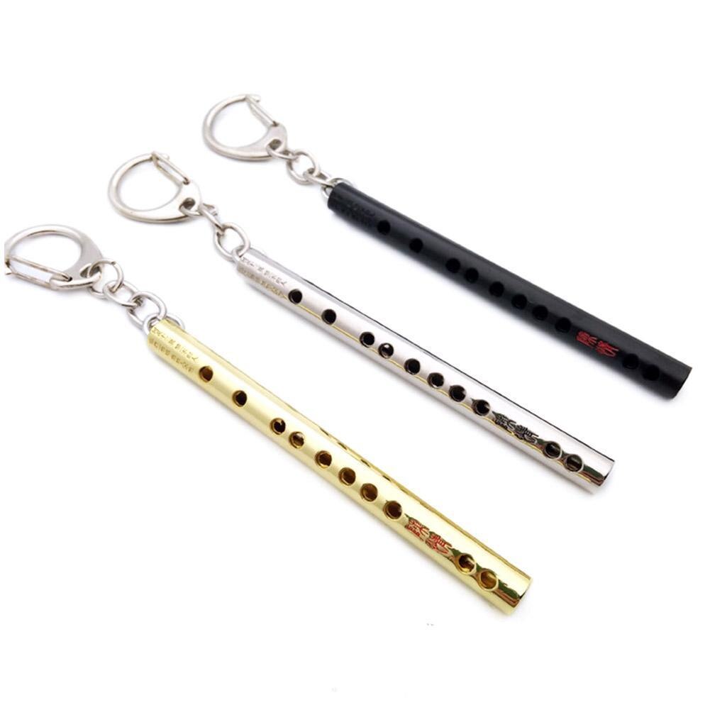 Llavero pequeño de bolsillo para instrumentos musicales, accesorio de Cosplay, cadena colgante, accesorios, llave de flauta, K3K5, 1 ud.