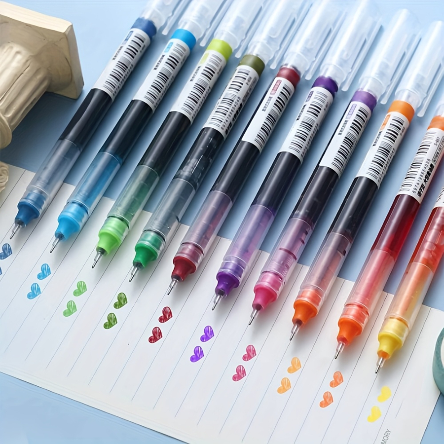 24-Pack Quick-Drying Ink Rollerball Pens, 0.5mm Fine Point Gel Pens for Office & School Supplies, Smooth Writing Multicolor Pens