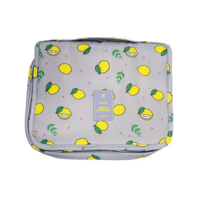 Wielofunkcyjny hak do zawieszania worek do prania kobiety kosmetyczki Travel Necessarie makijaż organizator przyborów toaletowych etui kosmetyczka: Gray lemon