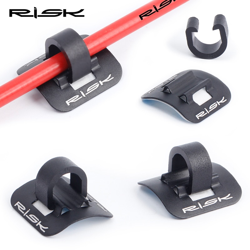 RISK Alloy 3M Stick on Cable Guide Tube/line Guide Adapter For Bike Shifter Brake Housing C Buckle Guides 3M adhesive attached