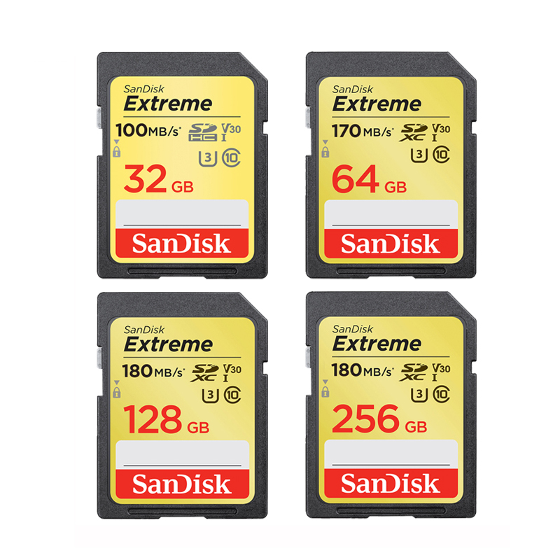 SanDisk SD Card for Camera 100M-200M/s 256GB 128GB 64GB 32GB Memory Card U3 U1 4K Flash Card for Camera Flash Card SDXC SDHC