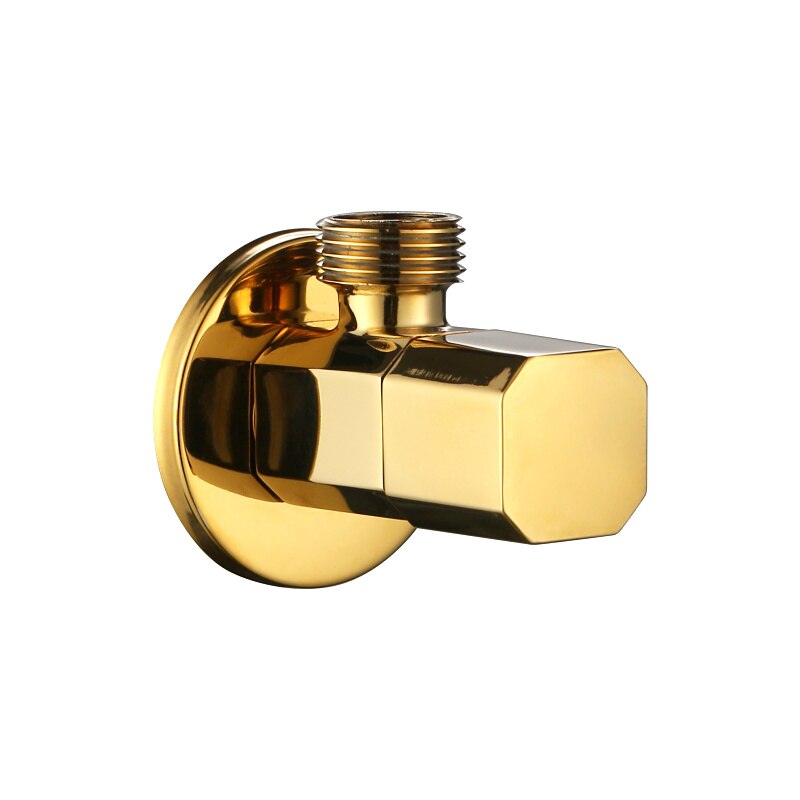 Gold brass angle valve bathroom toilet kitchen Water stop valve cold water valve Faucet installation accessorie