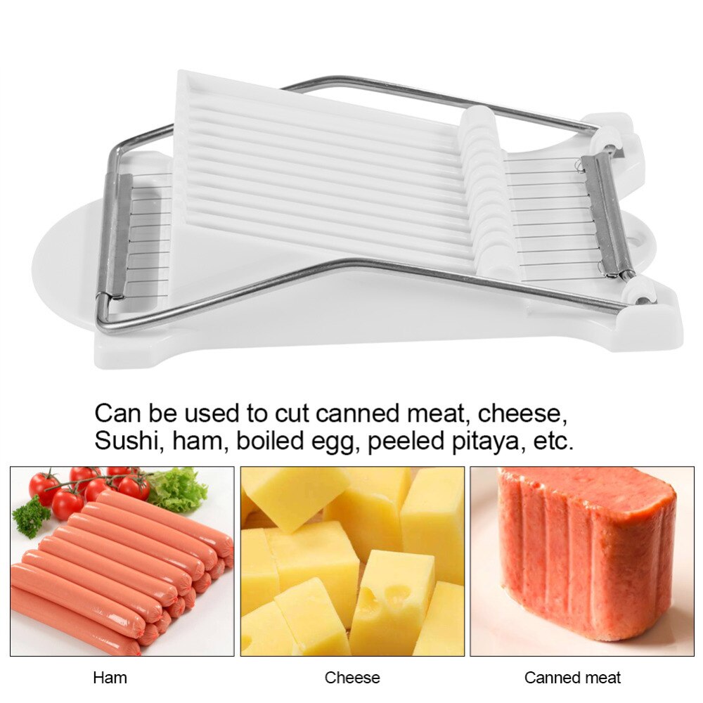 Rustfritt stål ledninger lunsj kjøtt skinke ost skiver kutter frukt til egg spam kutter kjøkkenmat matlagingsverktøy