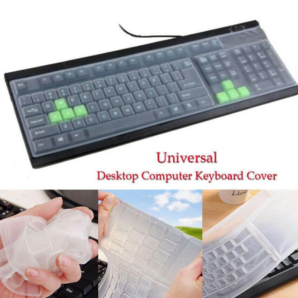 Universal klar tastatur skin protector silikone cover til pc computer desktop d