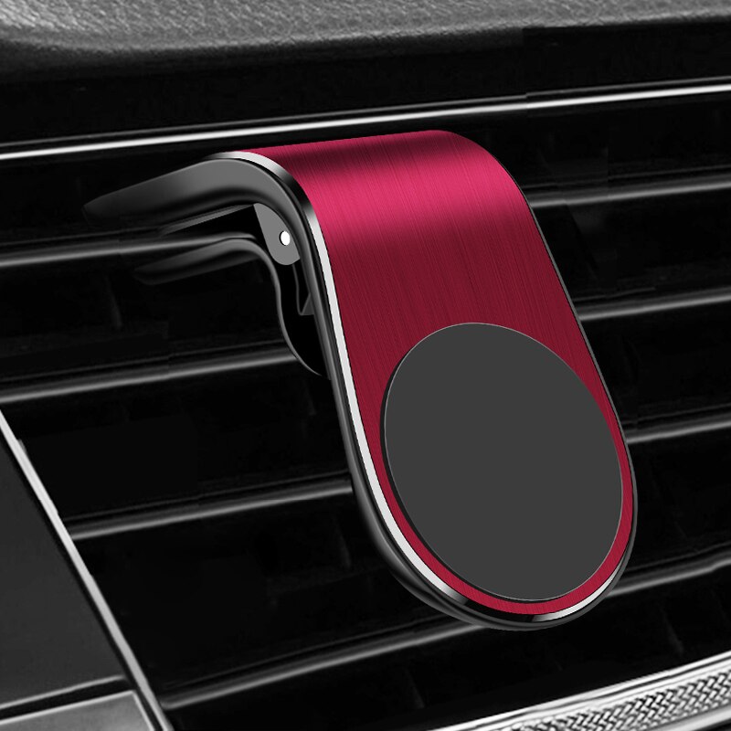 De Metal de soporte magnético de teléfono de coche para Volkswagen GTI Rline Polo Golf Passat B6 Scirocco Lavida Santana Touran Magotan GPS: red / For GTI logo