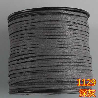 Black White Brown 100 Meters 3mm Flat Faux Suede Velvet Korean Leather Cord String Rope String Lace Jewelry Finding for DIY Chok