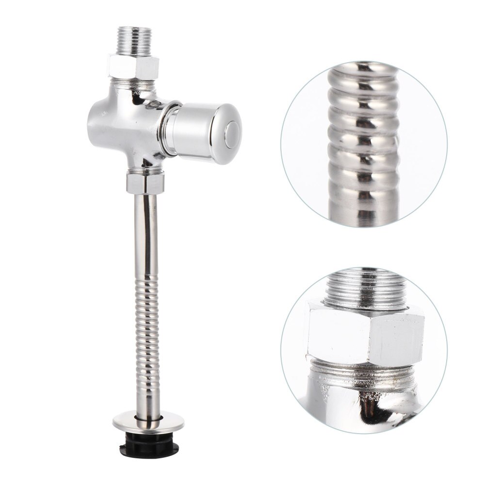 1 Pc Valve Premium Bathroom Supplies Hand Pressing Flushing Tool Manual Delay Flush Valve for Toilet B: Default Title