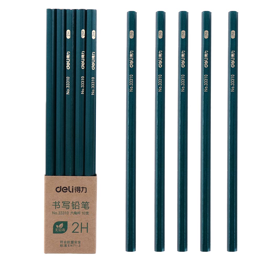 Soft Medium Hard 2B Drawing Pencil Black Sketch HB Writing Pencil Durable Art Supplies Pencil Set: 2H 10 branch