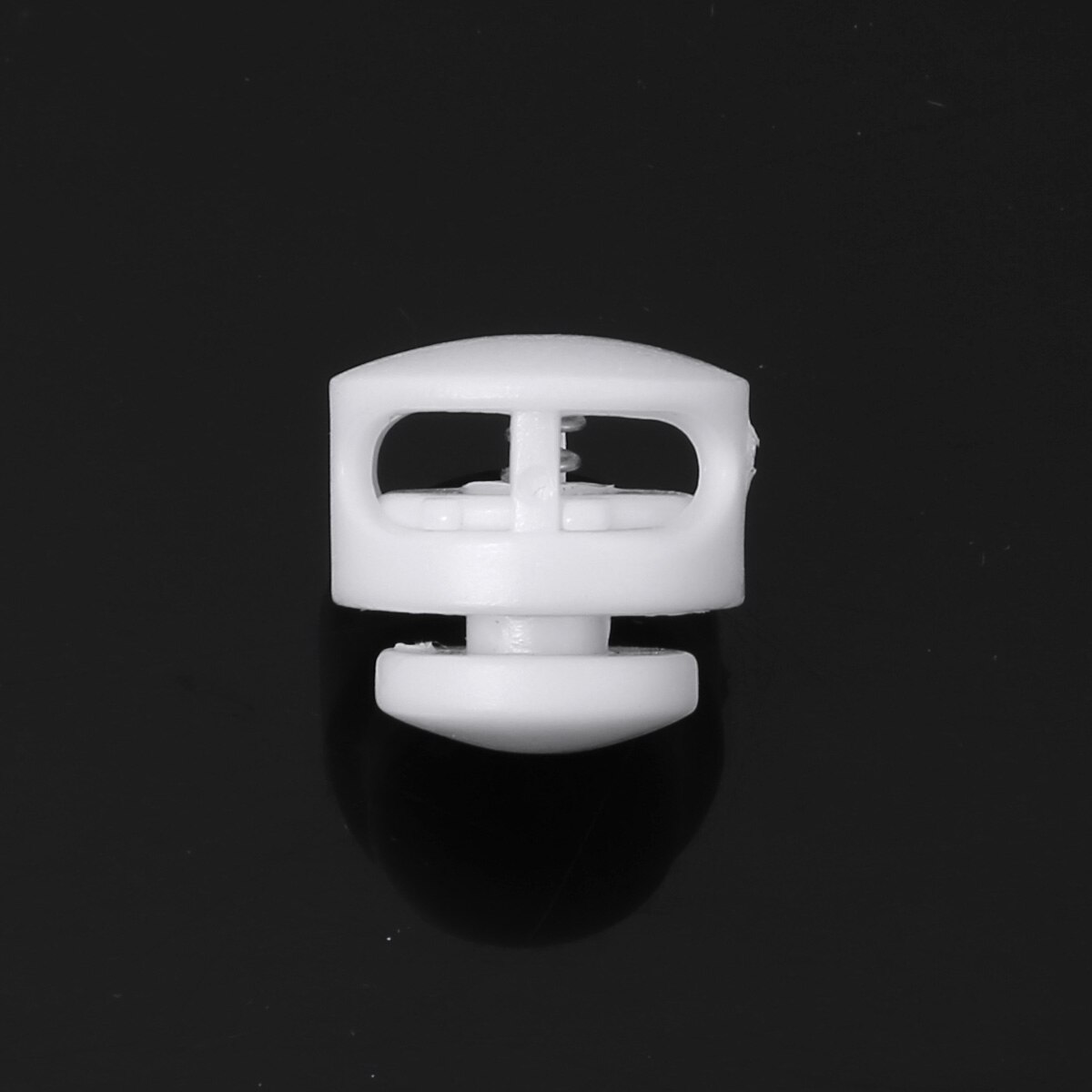 Fastener Locks Plastic Toggle 2 Holes Spring Loaded Drawstring Rope Cord Locks Clip Ends Lanyard Stopper Sliding Fastener Button