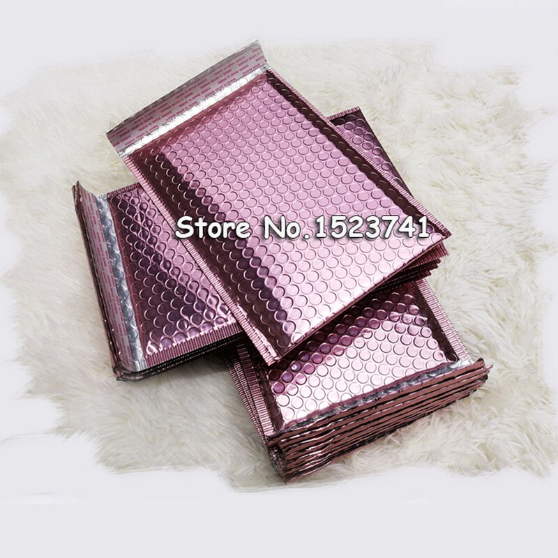 25 uds. Sobre de burbujas de oro rosa de 15x20 + 4 cm, sobre de burbujas de papel de oro rosa para embalaje de , bolsa de recuerdo de boda