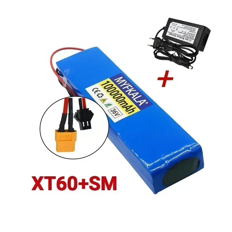 36V 100Ah 18650 Rechargeable Lithium Battery Pack 10S3P 1000W Power Modified Bicycle Scooter Electric Vehicle with BMS: Yellow