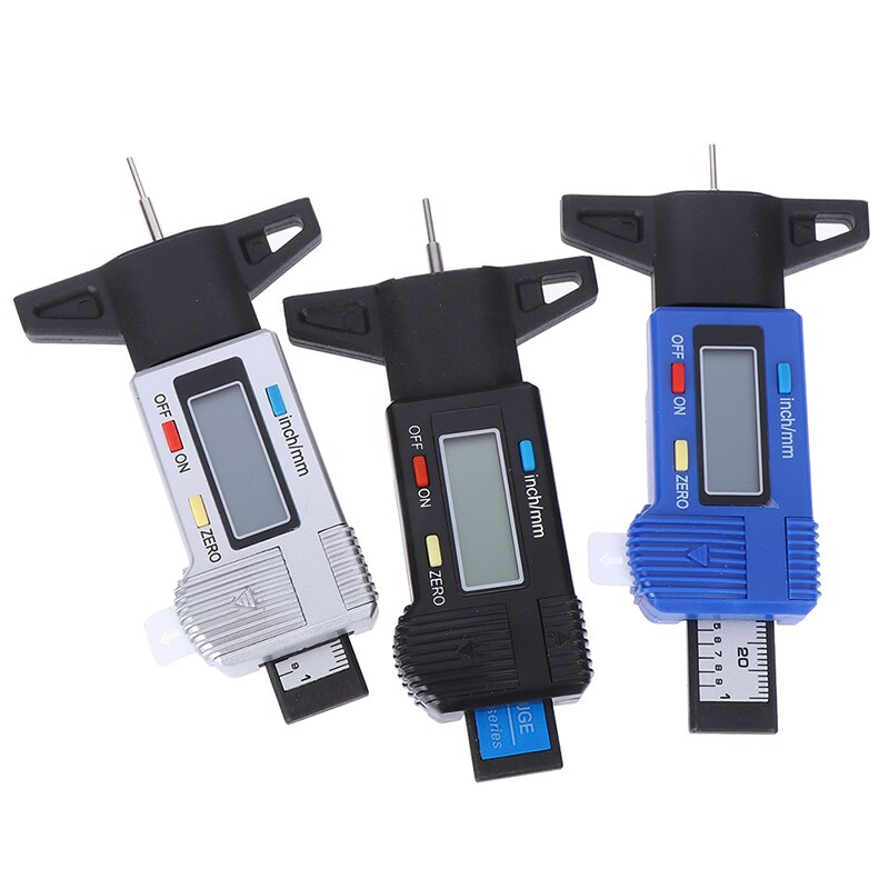 1pc Digital Tread Depth Gauge High Accuracy Tire Thread Tester Gauge Measurer With LCD Display Measuring Gauge