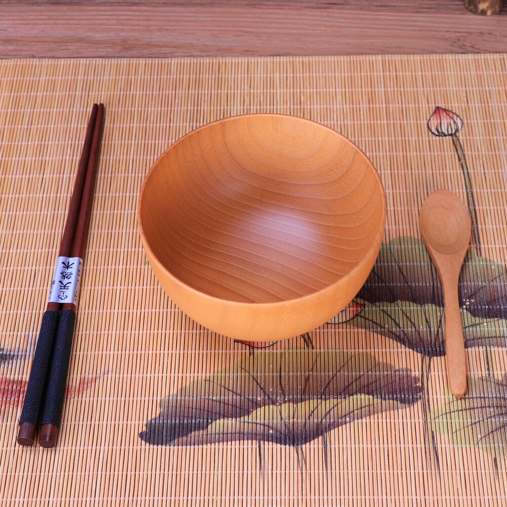 Gezondheid hout kom instant noedels voor keuken salade soep rijst Baby gerechten servies Japanse kookgerei Houten gebruiksvoorwerpen tigelas