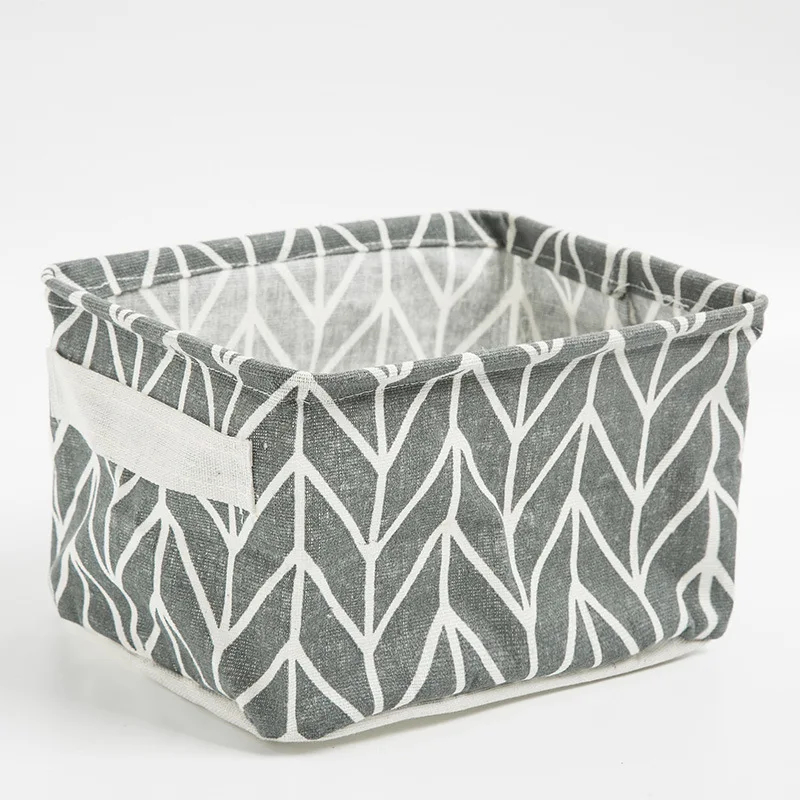 Toy Storage Box Linen Desktop Storage Basket Sundries Laundry Basket Underwear Cosmetic Organizer Office Stationery Organizer: Clear