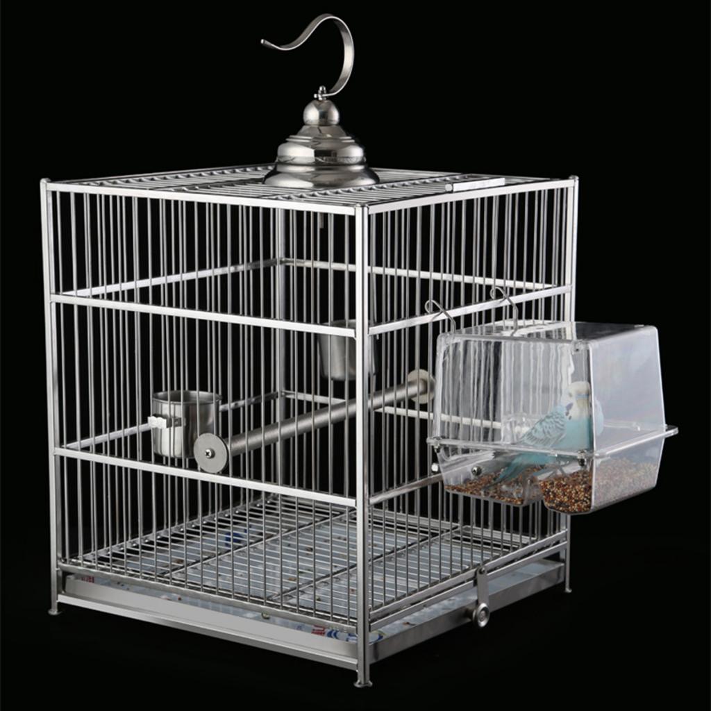 Pet Birds Feeder Food Water Feeding Box For Small Medium Large Birds Parrots