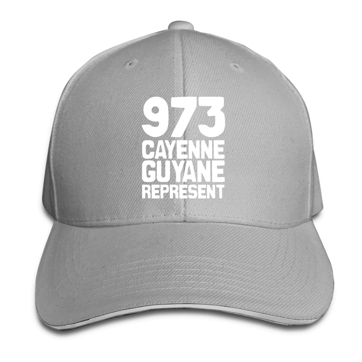 ¿973 Cayenne Guyana? Represent Essential-gorra de béisbol para hombre y mujer, gorro de béisbol hip hop con gráfico divertido R330: Gris