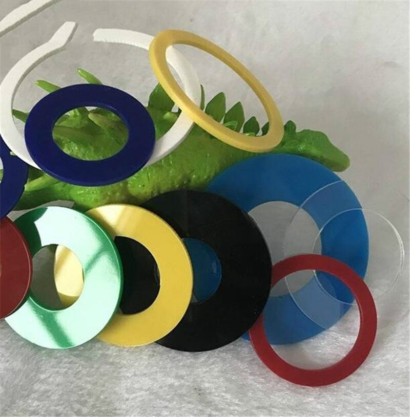 Hule runde akrylplader 2mm gennemsigtige plastik til plexiglas perspex plade ydre diameter 5cm trykplade lerværktøj