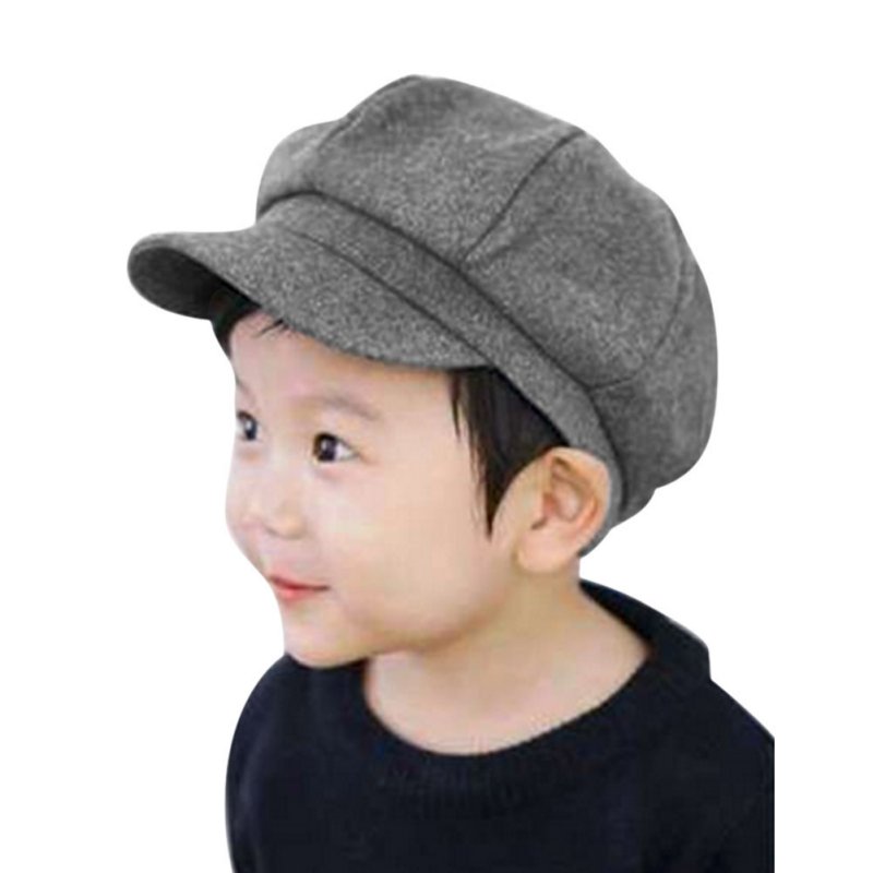 Crianças menino menina boina macia boné cúpula octogonal chapéu de beisebol casquette bebê chapéus