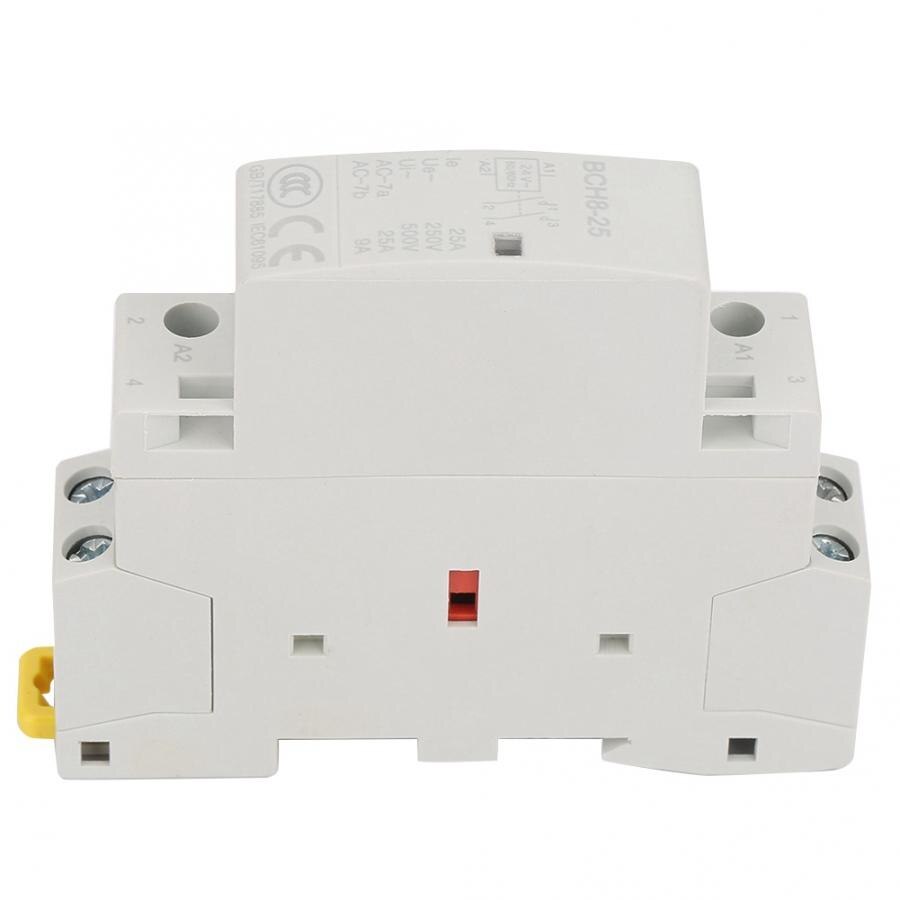 AC Contactor 2P 25A 24V 2NO 50/60HZ Din Rail Household AC Contactor Low noise