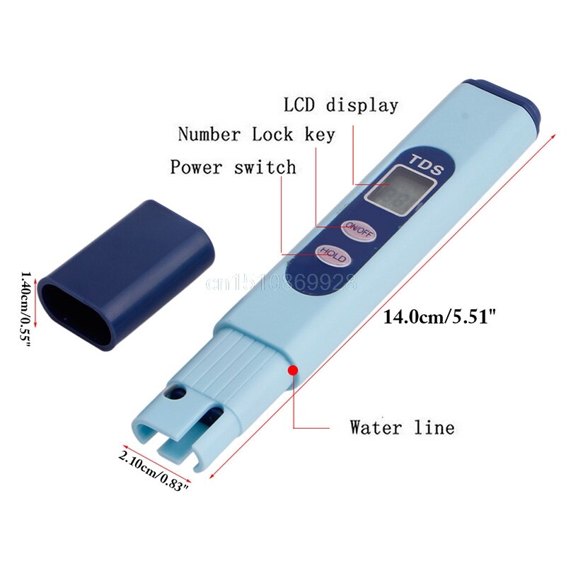 Tds digital saltholdighedstester / meter til saltvandspool & test af fisk / koi-dam