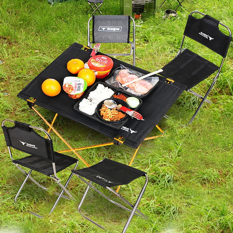 Outdoor Camping Draagbare Vouwen Tafel Luchtvaart Grote Aluminium Picknick Barbecue Tafel Ongedwongen Tafel Tafel