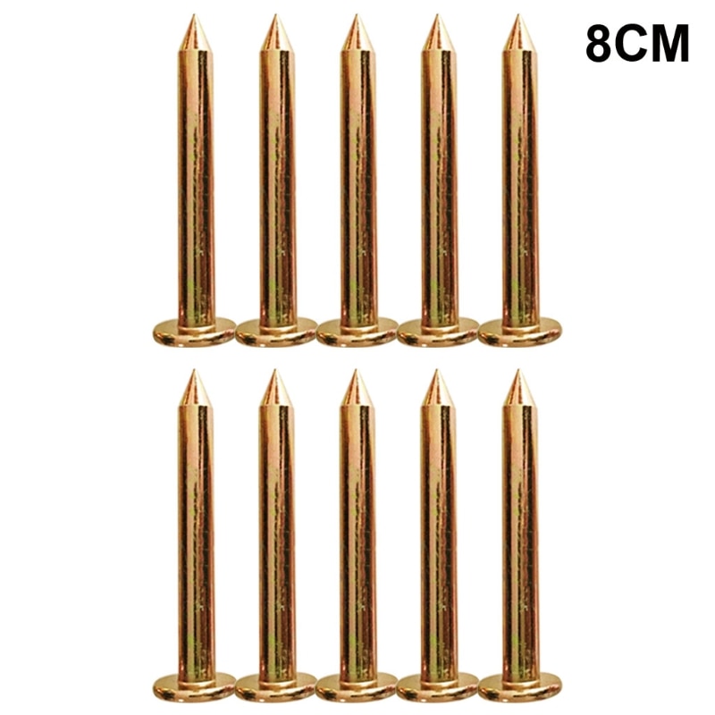 10 teile/satz 3/5/7/8/10cm Vermessung Stahl NäGel Umfrage Marker Grenze Umfrage Beteiligung c90D