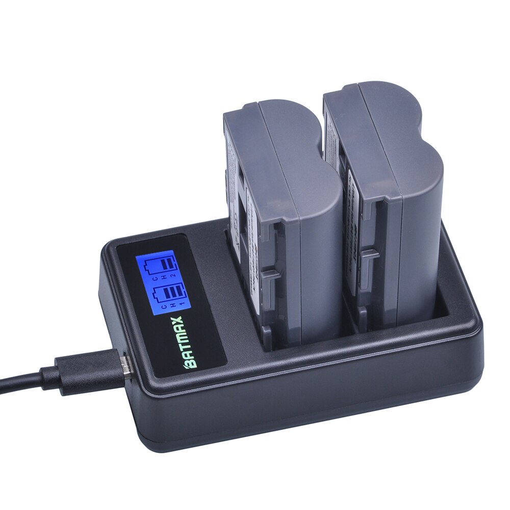 Batmax-Batería de repuesto para cámara de BP-511, cargador Dual LCD USB para Canon G6 G5 G3 G2 G1 EOS 300D 50D 40D 30D 20D 5D