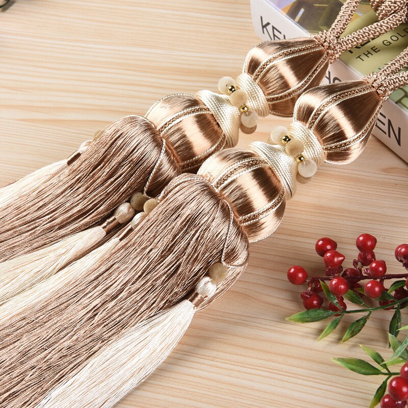 Ceinture de Suspension à Pompons pour Rideaux, en Cordes, Embrasses Décoratives en Bandages à Boucle, Accessoire de Décoration de Salon, Chambre ou Salle à Manger: 4 / 1 pcs