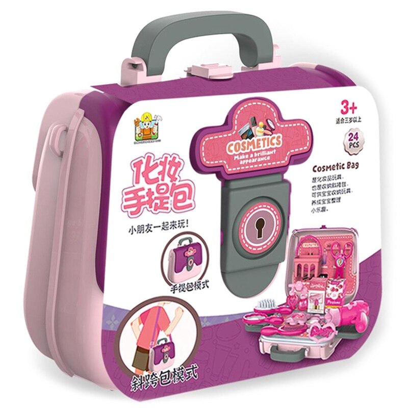 Mädchen Simulation Kochen Lebensechte Mini Lebensmittel Hamburger Rucksack Multifunktionale Küche Tragbare Pädagogisches Spielzeug: Makeup