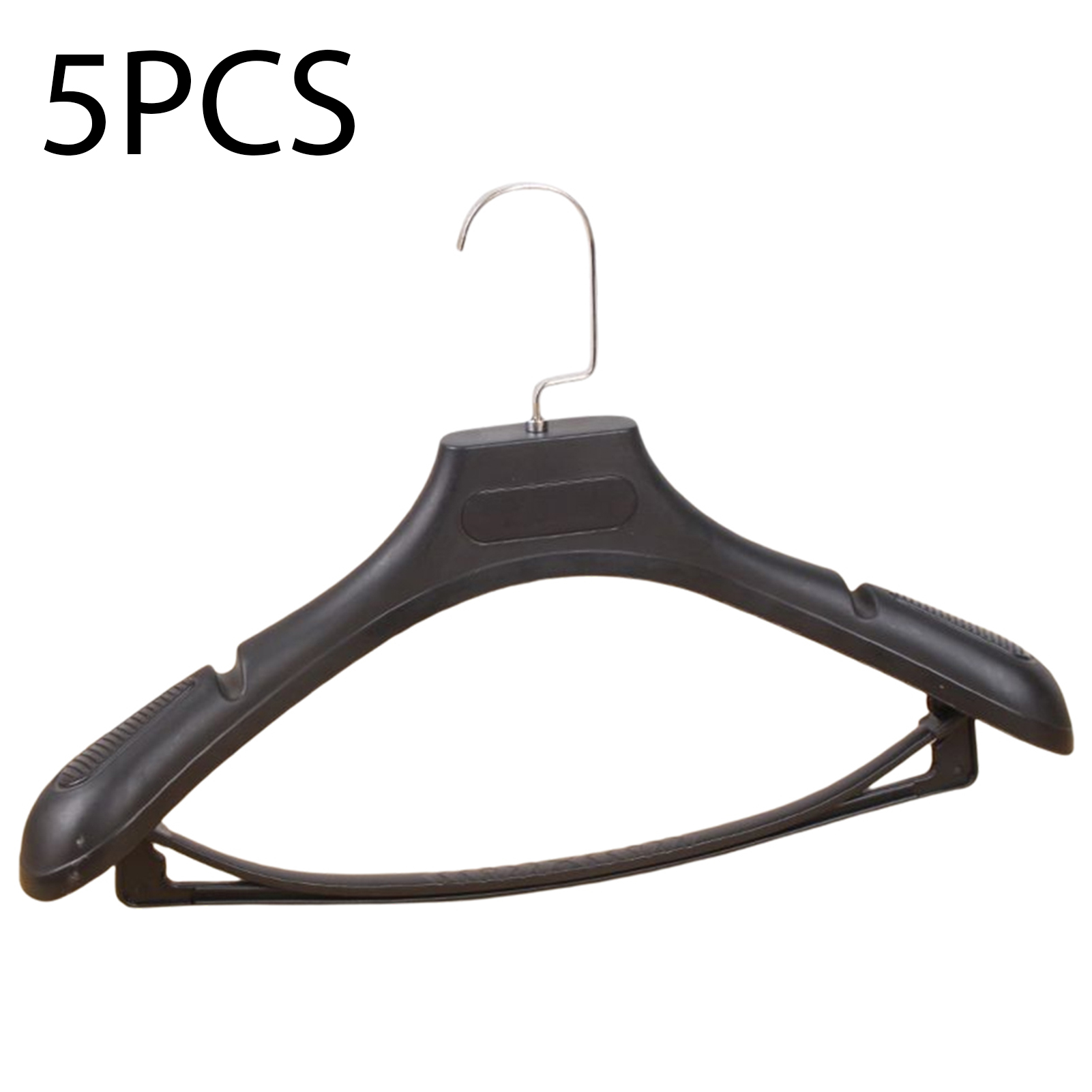 5pcs Wide Shoulder Plastic Clothing Hanger Suit Clothes Hanger Seamless Coat Drying Racks Wardrobe Room Storage Organizer: army green