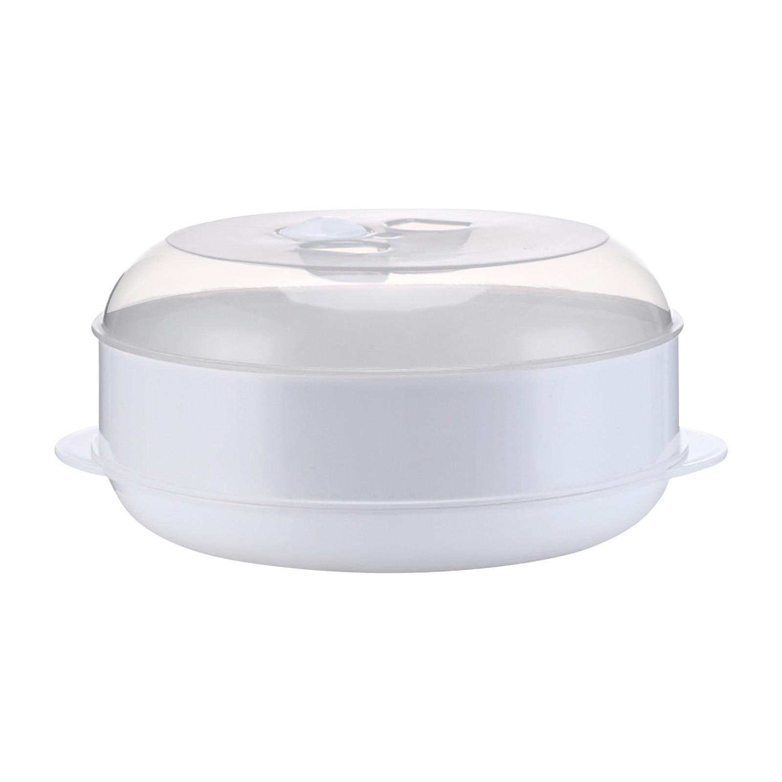 4# Practical Microwave Oven Steamer Eco-friendly Pp Steamed Buns Steaming Utensils With Lid Durable Kitchen Tool 1/2 Layer
