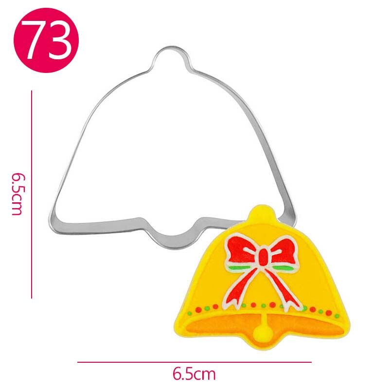 Kerstboom Sneeuwpop Cookie Cutters Candy Fondant Cookie Cutters Rvs Suiker Ambachtelijke Bakken Gebak Biscuit Mallen: 19