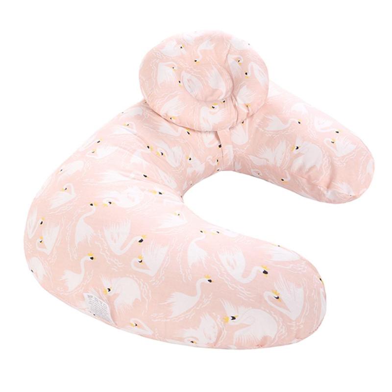 Oreillers d'allaitement pour bébés | 2 pièces/ensemble, oreiller d'allaitement pour bébé, coussin d'allaitement pour nourrissons en forme de U, coussin d'alimentation pour -né en coton: Swan