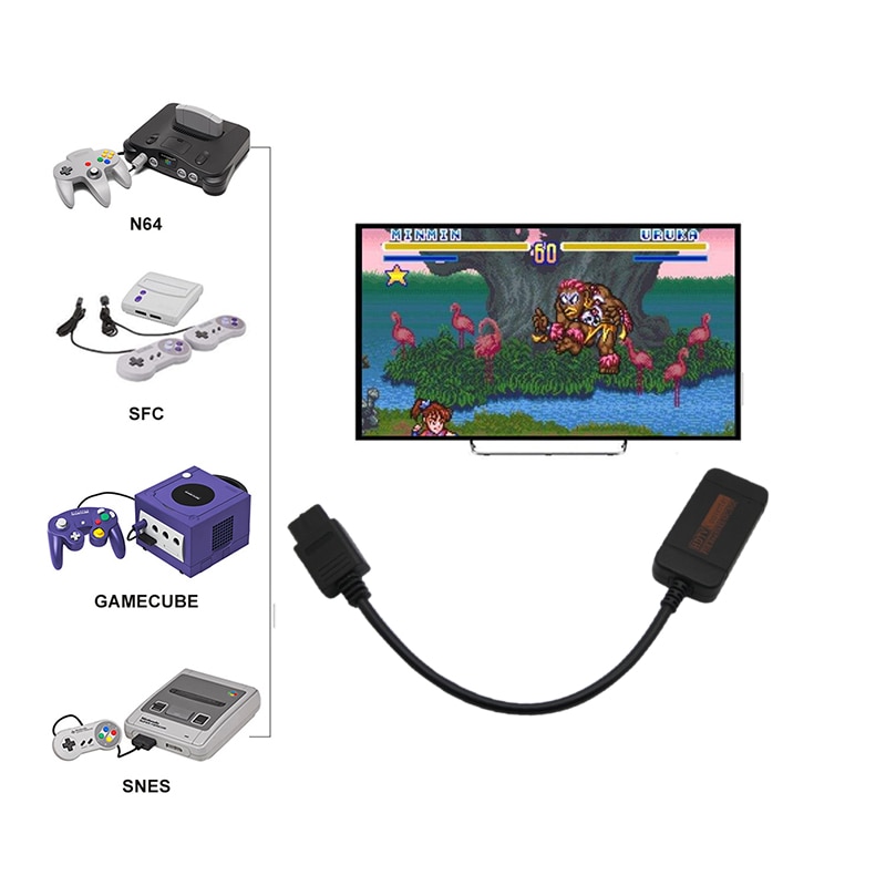 720P HDMI Adapter Converter HD Cable Adapters for N64 SNES NGC SFC Gamecube Console
