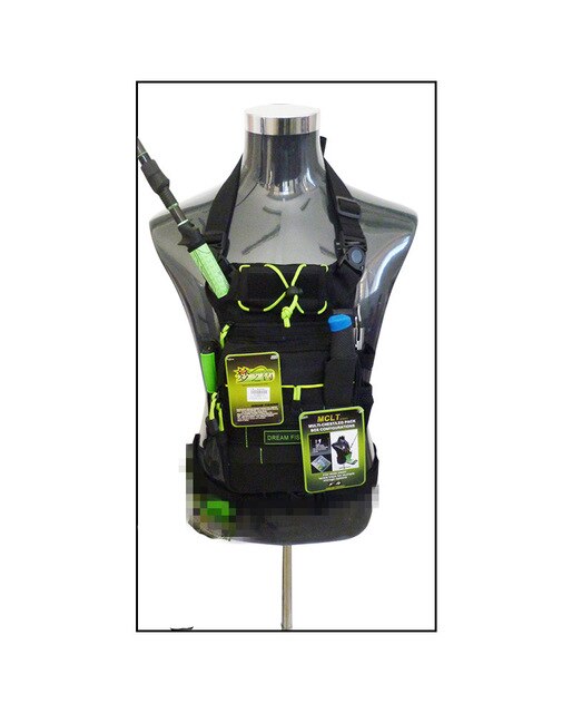 DREAM FISHING 17*6*22cm Multifunctional Fishing Tackle Bags + 17.5*15.5*3.5cm Fishing Box Storage Case Chest Bag Waist Leg Pack: Black