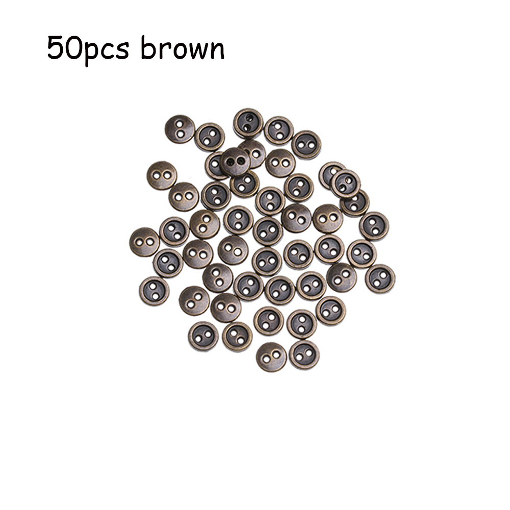 2-Gaten Mini Pop Knop Diy Handgemaakte Naaien Knop Plaksteen Button Scrapbooking Accessorie Botões Para Costura: brown / 3mm