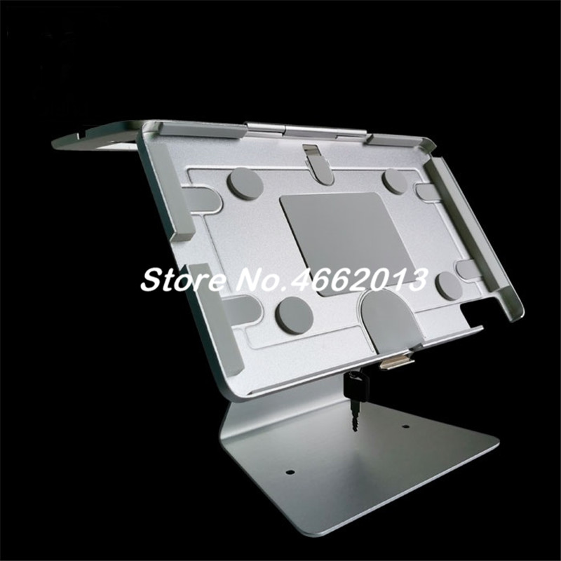 Aluminum reversible tablet secure stand with lock anti theft for store ipad 10.2" 7th Gen POS display