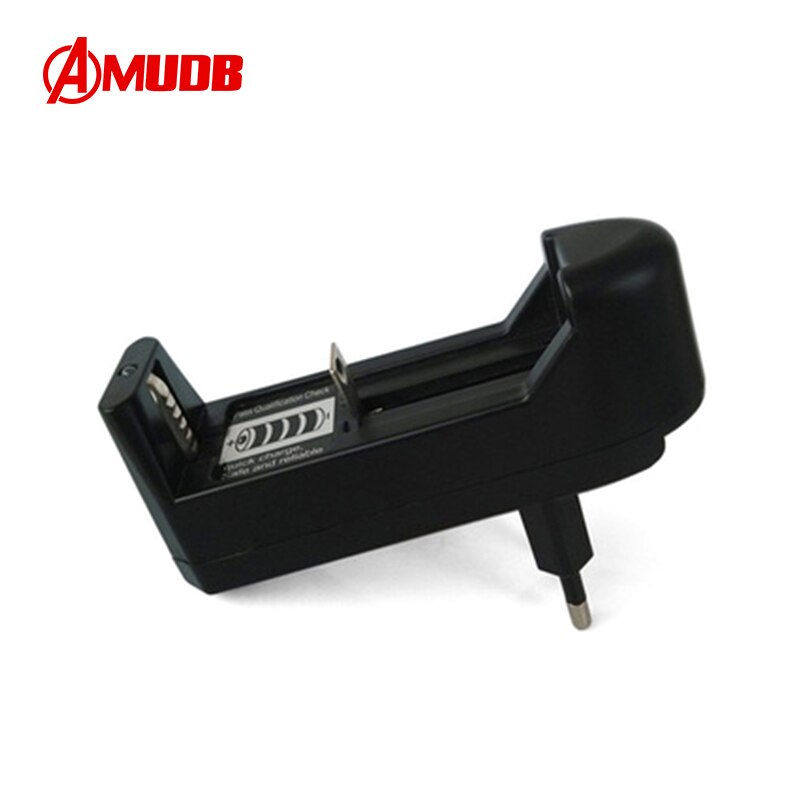 AMUDB 18650 26650 Battery Quick Charging Charger One Dual Slot Rechargeable Portable DC5V/1A USB Lithium Smart Battery Charg