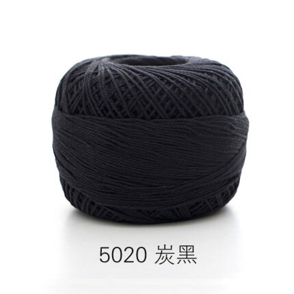 50g/ball 5# Lace Yarn 3 ply 100% Cotton for Hand Knitting Crochet Thin Thread for DIY Pillow Lace Supplies Soft: 5020