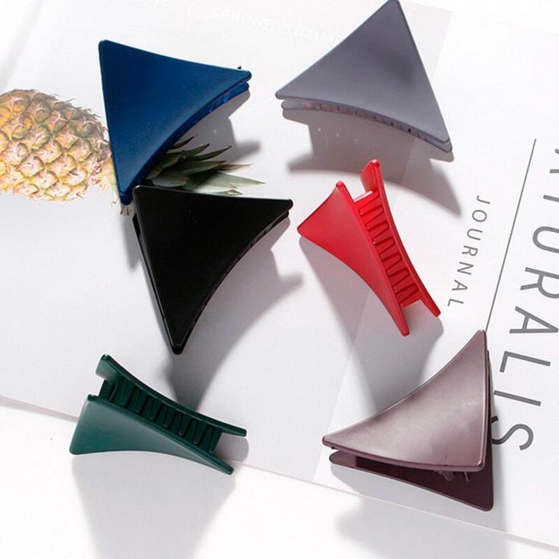 1 PC Women Hair Claw Crab Clamp Girls Plastic Large Ponytail Clip Pure Color Hairpin Claws Clamp Headwear Hair Accessories