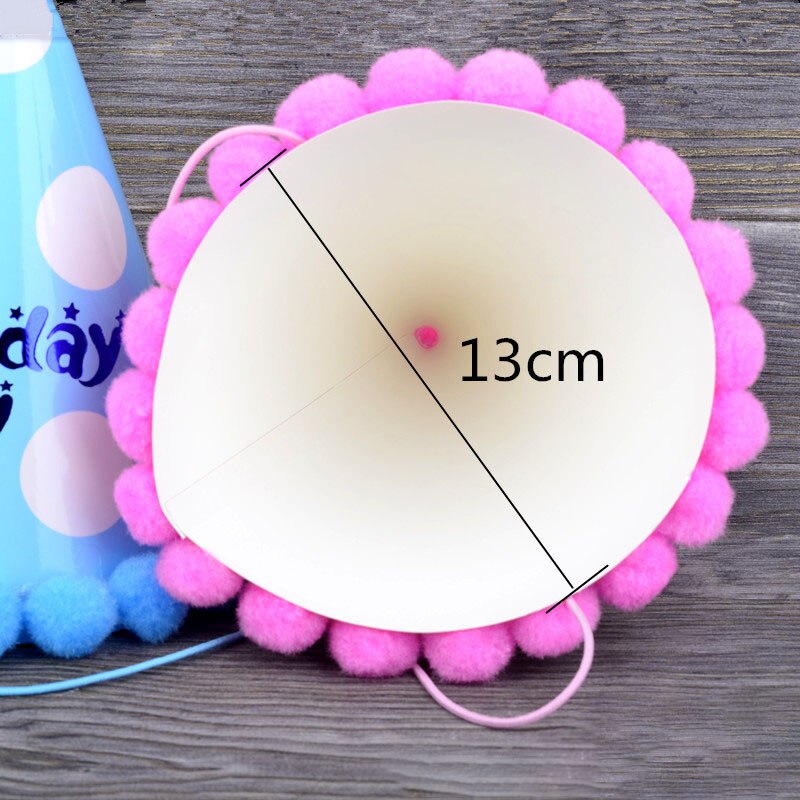 1pc Mini Party Hat Birthday Cap Boy And Girl First Birthday Flash Pointed Hat Party Decoration Blue Birthday Hat