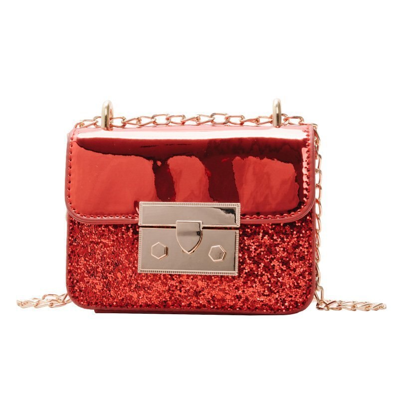 Coréen enfants Mini sac à monnaie mignon en cuir sacs à bandoulière pour bébé filles petit portefeuille pochette sac enfant changement sac à main: Rouge