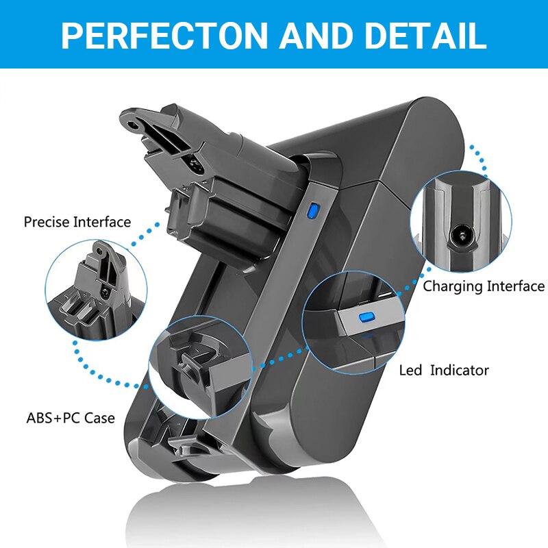 Dyson DC62 Batterie 98000mAh 21,6V Li-Ion Batterie Für Dyson V6 DC58 DC59 DC61 DC62 DC74 SV07 SV03 SV09 Staubsauger Batterie