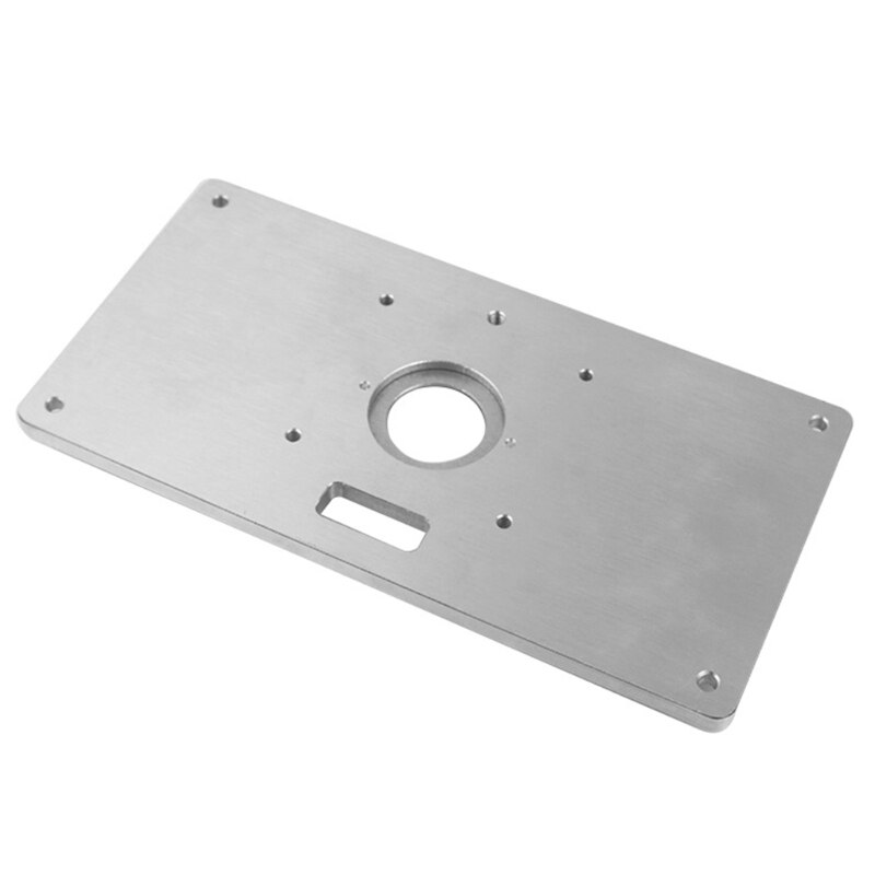 Aluminum Router Table Insert Plate with Rings Woodworking Benches Trimmer Tool
