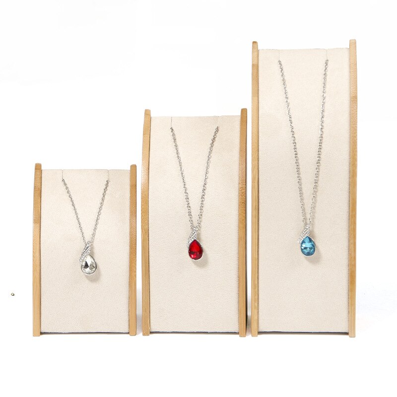 Bamboo Necklace Display Rack Storage Rack Pendant Display Organizer Jewelry Display Jewelry Storage Counter Display Stand