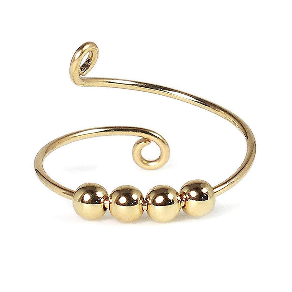 Fidget Speelgoed Kralen Fidget Ring Spinner Single Coil Fidget Ring Ring Stress Vrouw Vrij Speelgoed Draaien Angst Anti Kralen Voor meisje