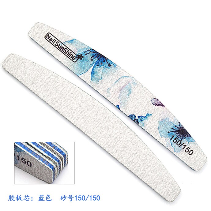 Nail sunshine – papier de verre d'impression demi-mois, lime à ongles, meulage, réparation de frottis, vrais ongles, polissage, Frustration spéciale, 10 pièces: 150